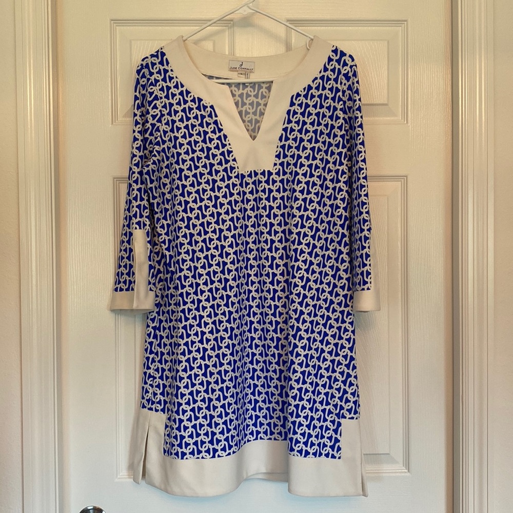 Jude Connaly Blue and White Knot Print Tunic